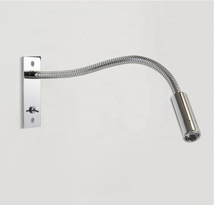 Switch Control 360 Degree Gooseneck Modern Hotel Bed Reading Wall Light Led Wall Lamp 3w