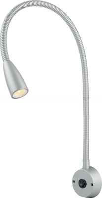 IP Rating 23 Gooseneck Wall Mounted LED Bed Headboard Reading Light Transparent Shade