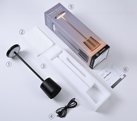 Magnetic Hotel Bedside Table Lamp with Modern Design Style and Type-C Interface