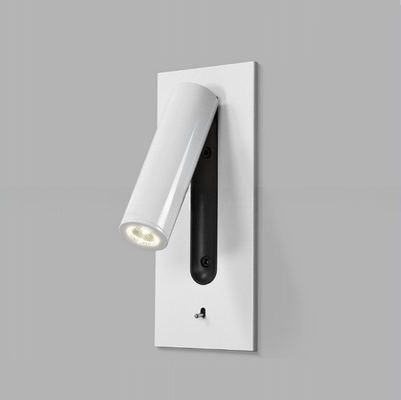 Plastic Shade 3W LED Light Source Minimalist Adjustable Indoor Wall Light with USB Port