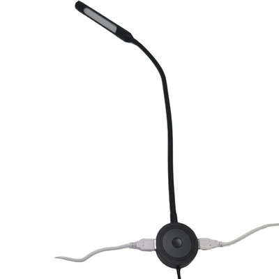 Touch Control LED Desk Lamp with Flexible Gooseneck and Dimmable Reading Light Silver