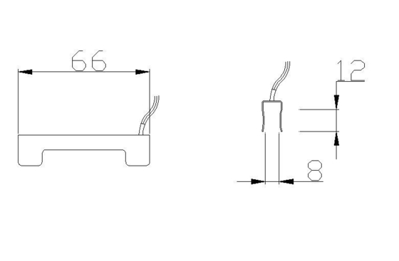 Modern Design Style LED Glass Display Showcase Light with Iron Clip Glass Shelf Light