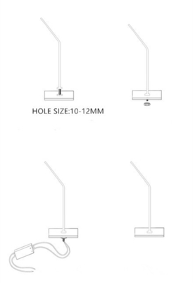 300lm Modern Jewelry Cabinet Display Lamp 3w Black LED Mini Spot Lamp with Knob Switch