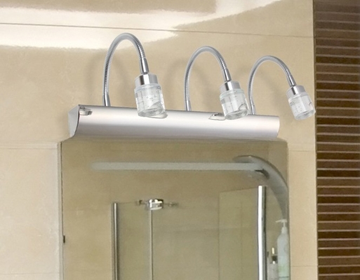 Customizable Easy Mount LED Flexible Goose Neck Bathroom Mirror Light IP 44 Wall Mount Mirror Lamp 3000k-6000k