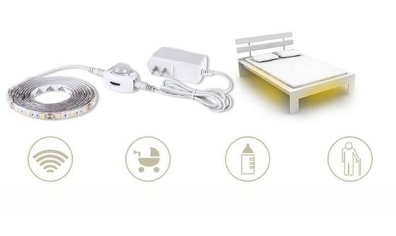 ABS Material 60LED Light Source Motion Sensor Switch for Bed Stairs Cabinet Night Light