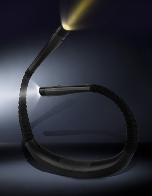 USB Flexible Neck Night Reading Lamp with Running Reindeer Lights Made of ABS and LED