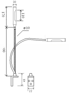 LED Gooseneck Reading Light 12V 24V Book Lamp with Inner Touch Dimmer Sensor Switch