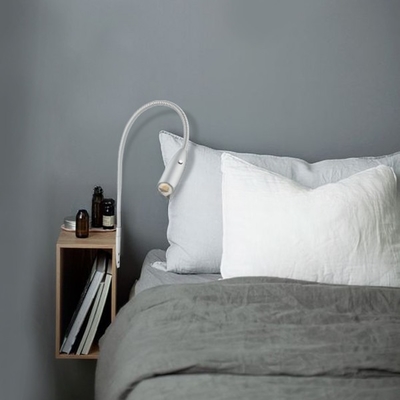 30000 Hours Lifespan Aluminum LED Reading Light for Bed with Gooseneck and Sleek Design