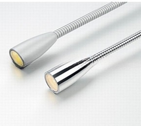 Hotel Room Bedside LED Reading Light with Adjustable Brightness and Flexible Arm