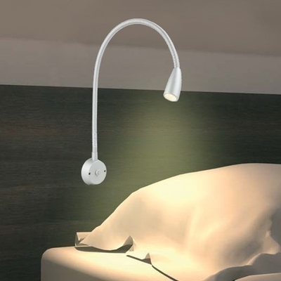 Reading Room Hotel Bedside Reading Light with Flexible Gooseneck and Switch Control
