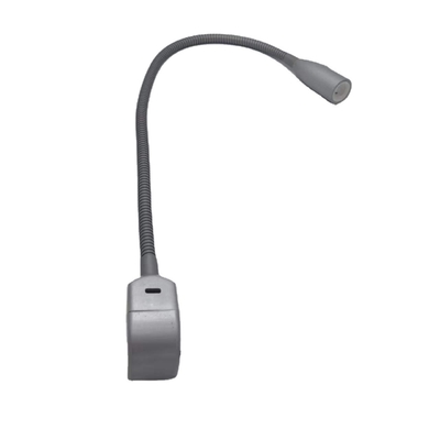 RV BOAT Gooseneck Reading Light with USB Charging and Plastic Shade 12V Bed Side Light