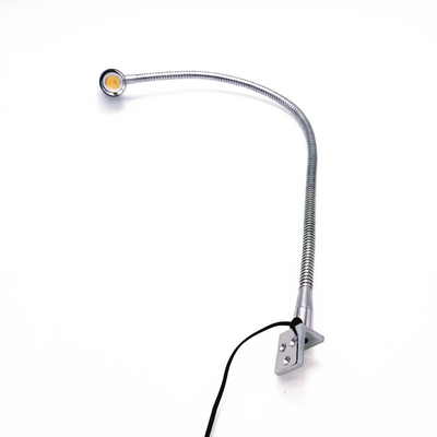 Flexible Gooseneck LED Bedside Headboard Desk Reading Lamp with 4 Step Dimming Switch