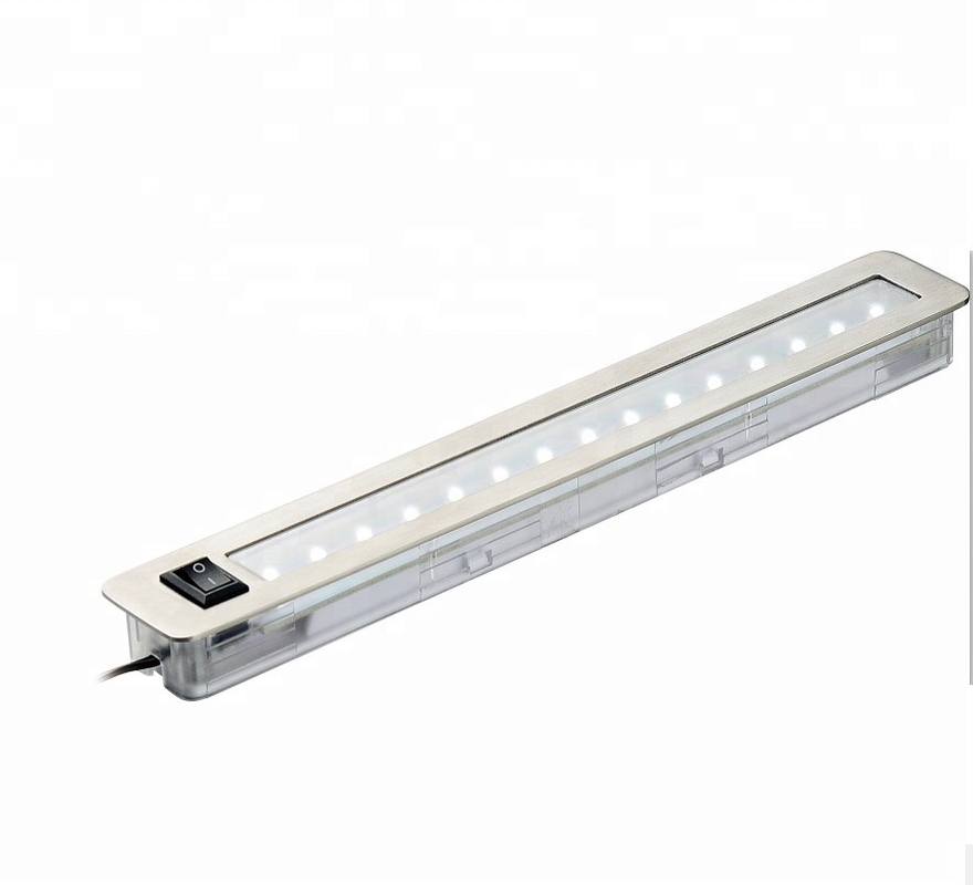 Recessed On-off Switch Closet LED Linear Light ABS PC Material Under Cabinet Lighting