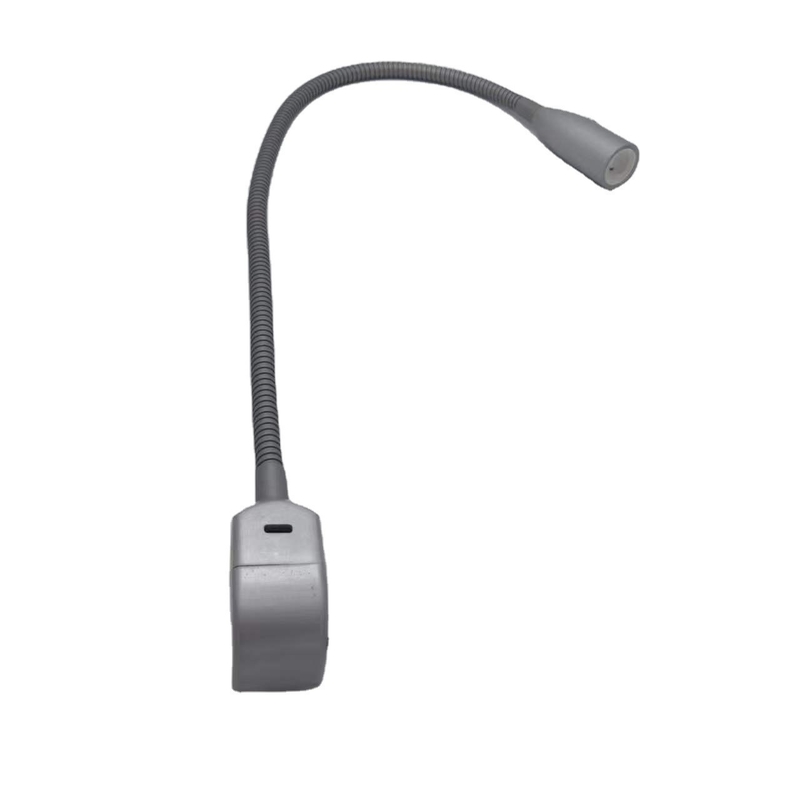 RV BOAT Gooseneck Reading Light with USB Charging and Plastic Shade 12V Bed Side Light